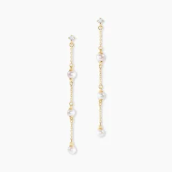 Histoire d'Or Boucles D'oreilles Pendantes Nanuk Or Jaune Oxyde Et Perle De Culture* Boucles D'Oreilles|Boucles D'Oreilles Pendantes