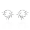 Histoire d'Or Boucles D'oreilles Pendantes Elinia Argent Blanc Oxyde De Zirconium