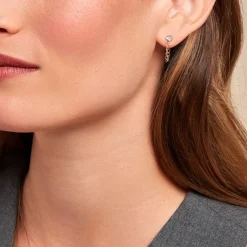 Histoire d'Or Boucles D'oreilles Pendantes Mahe Or Jaune Diamant