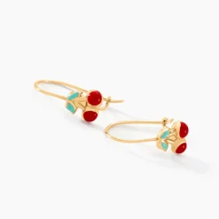 Histoire d'Or Boucles D'oreilles Pendantes Cherry Cerise Or Jaune