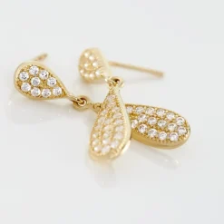 Clearance Histoire d'Or Boucles D'oreilles Pendantes Reiko Or Jaune Oxyde De Zirconium