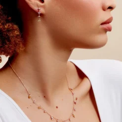 Outlet Histoire d'Or Boucles D'oreilles Pendantes Nimbe Argent Rose Oxyde De Zirconium argent rose oxyde rose