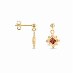 Histoire d'Or Boucles D'oreilles Pendantes Bobbie Plaqué Or Jaune Oxyde De Zirconium* Boucles D'Oreilles|Boucles D'Oreilles Fantaisie