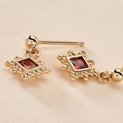 Histoire d'Or Boucles D'oreilles Pendantes Bobbie Plaqué Or Jaune Oxyde De Zirconium* Boucles D'Oreilles|Boucles D'Oreilles Fantaisie