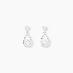 Histoire d'Or Boucles D'oreilles Pendantes Phaenna Or Blanc Oxyde De Zirconium* Boucles D'Oreilles|Boucles D'Oreilles Pendantes