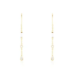 Histoire d'Or Boucles D'oreilles Pendantes Otso Or Jaune Oxyde De Zirconium* Boucles D'Oreilles|Boucles D'Oreilles Pendantes