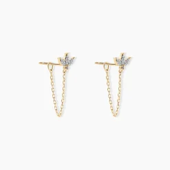 Discount Histoire d'Or Boucles D'oreilles Pendantes Gianpaolo Or Jaune Diamant