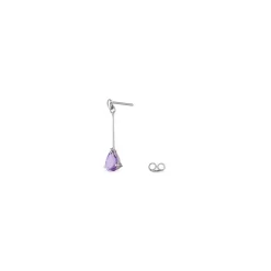 New Histoire d'Or Boucles D'oreilles Pendantes Goutte Or Blanc Amethyste or blanc amethyste violette