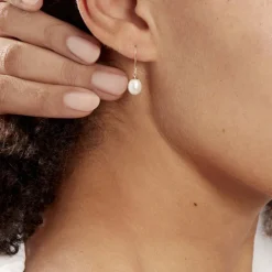 Histoire d'Or Boucles D'oreilles Pendantes Baroque Or Jaune Perle De Culture* Boucles D'Oreilles|Boucles D'Oreilles Pendantes