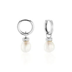 Hot Histoire d'Or Boucles D'oreilles Pendantes Argent Blanc Iribert Perles De Culture