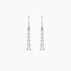 Hot Histoire d'Or Boucles D'oreilles Pendantes Argent Blanc Henriet Oxyde De Zirconium
