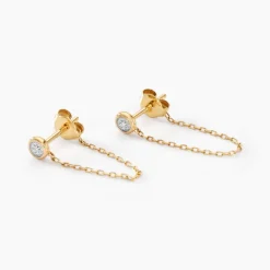 Histoire d'Or Boucles D'oreilles Pendantes Mon 1er Diamant Or Jaune Diamant* Boucles D'Oreilles|Boucles D'Oreilles Pendantes
