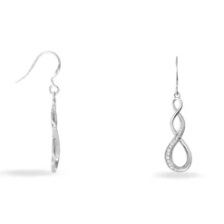 Histoire d'Or Boucles D'oreilles Pendantes Ayhan Argent Blanc Oxyde De Zirconium