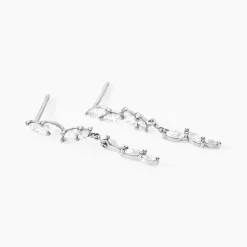 Best Histoire d'Or Boucles D'oreilles Pendantes Ellyn Argent Blanc Oxyde De Zirconium
