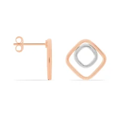 Histoire d'Or Boucles D'oreilles Pendantes Artahe Carree Or Bicolore* Boucles D'Oreilles|Boucles D'Oreilles Pendantes