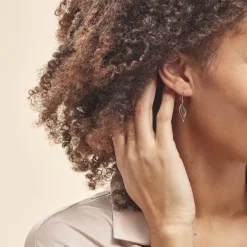 Sale Histoire d'Or Boucles D'oreilles Pendantes Argent Blanc Prudent