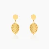 Discount Histoire d'Or Boucles D'oreilles Pendantes Hristina Acier Jaune