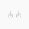 Outlet Histoire d'Or Boucles D'oreilles Pendantes Ivana Argent Blanc Perle De Culture