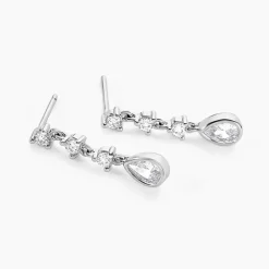 Histoire d'Or Boucles D'oreilles Pendantes Hida Argent Blanc Oxyde De Zirconium* Boucles D'Oreilles|Boucles D'Oreilles Fantaisie