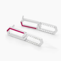 Histoire d'Or Boucles D'oreilles Pendantes Infini Pop Argent Blanc Oxyde Zirconium* Boucles D'Oreilles|Boucles D'Oreilles Fantaisie