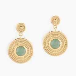 Histoire d'Or Boucles D'oreilles Pendantes Hugolin Plaqué Or Aventurine* Boucles D'Oreilles|Boucles D'Oreilles Fantaisie