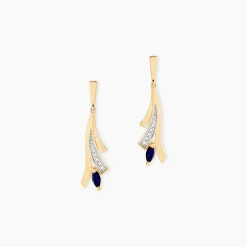Histoire d'Or Boucles D'Oreilles Pendantes Usha Or Jaune Saphir* Boucles D'Oreilles|Boucles D'Oreilles Pendantes