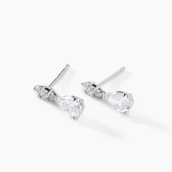 Clearance Histoire d'Or Boucles D'oreilles Pendantes Marie-helena Argent  Oxyde De Zirconium