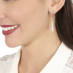 Histoire d'Or Boucles D'oreilles Pendantes Chandell Argent Blanc Oxyde De Zirconium* Boucles D'Oreilles|Boucles D'Oreilles Pendantes