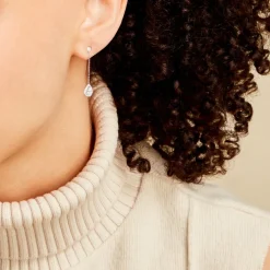 Histoire d'Or Boucles D'oreilles Pendantes Searlas Or Blanc Oxyde De Zirconium* Boucles D'Oreilles|Boucles D'Oreilles Pendantes