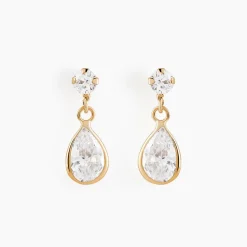 Histoire d'Or Boucles D'oreilles Pendantes Lika Or Jaune Oxyde De Zirconium* Boucles D'Oreilles|Boucles D'Oreilles Pendantes