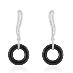 Histoire d'Or Boucles D'oreilles Pendantes Delphinia Argent Blanc Oxyde De Zirconium* Boucles D'Oreilles|Boucles D'Oreilles Fantaisie