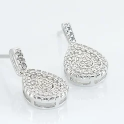 Histoire d'Or Boucles D'oreilles Pendantes Lysa Argent Blanc Oxyde De Zirconium