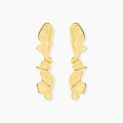 Outlet Histoire d'Or Boucles D'Oreilles Pendantes Goldess Acier Jaune