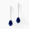 Histoire d'Or Boucles D'oreilles Pendantes Goutte Or Blanc Saphir* Boucles D'Oreilles|Boucles D'Oreilles Pendantes