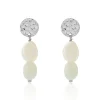 Best Histoire d'Or Boucles D'oreilles Pendantes Aroha Argent Blanc Amazonite Perle