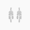 Clearance Histoire d'Or Boucles D'oreilles Pendantes Oniria Argent Blanc
