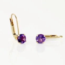 Histoire d'Or Boucles D'oreilles Pendantes Or Jaune Zoe Améthyste* Boucles D'Oreilles|Boucles D'Oreilles Pendantes