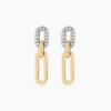 Histoire d'Or Boucles D'oreilles Pendantes Infinite Love Or Jaune Diamant