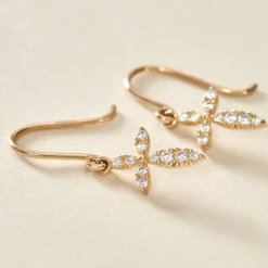 Histoire d'Or Boucles D'oreilles Pendantes Chastity Or Jaune Oxyde De Zirconium* Boucles D'Oreilles|Boucles D'Oreilles Pendantes