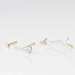 Outlet Histoire d'Or Boucles D'oreilles Pendantes Madli Or Bicolore Topaze