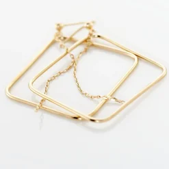 Online Histoire d'Or Boucles D'oreilles Pendantes Idoia Plaqué Or Jaune