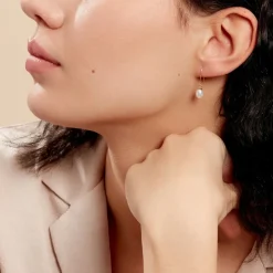 Histoire d'Or Boucles D'oreilles Pendantes Baroque Or Jaune Perle De Culture* Boucles D'Oreilles|Boucles D'Oreilles Pendantes