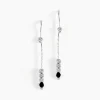 Discount Histoire d'Or Boucles D'oreilles Pendantes Cyprielle Argent Blanc Pierre De Synthese