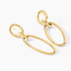 Sale Histoire d'Or Boucles D'Oreilles Pendantes Franklyn Or Jaune