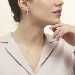 Histoire d'Or Boucles D'oreilles Pendantes Lauren Argent Blanc Oxyde De Zirconium* Boucles D'Oreilles|Boucles D'Oreilles Fantaisie