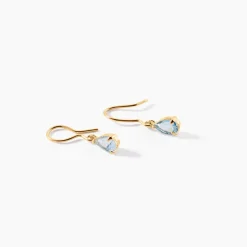 Hot Histoire d'Or Boucles D'oreilles Pendantes Kalyne Or Jaune Topaze or jaune topaze bleue