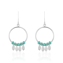 Discount Histoire d'Or Boucles D'oreilles Pendantes Polyna Argent Blanc Pierre De Synthese