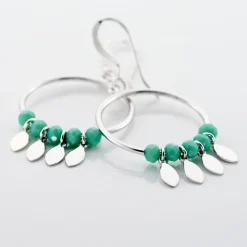 Discount Histoire d'Or Boucles D'oreilles Pendantes Polyna Argent Blanc Pierre De Synthese