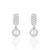 Histoire d'Or Boucles D'oreilles Pendantes Providence Argent  Perle De Culture Oxyde