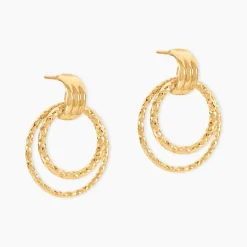 Hot Histoire d'Or Boucles D'Oreilles Pendantes Boudicca Or Jaune